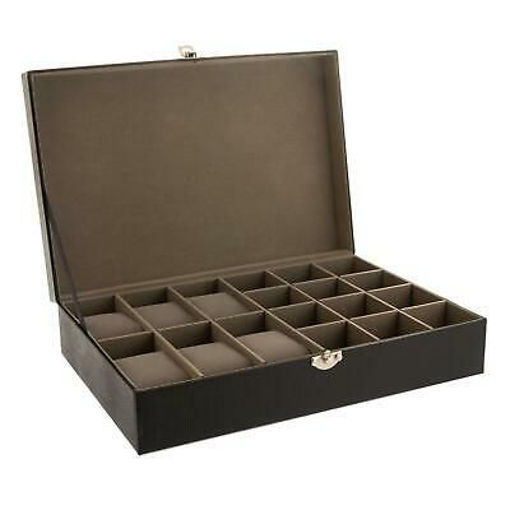 Picture of WATCH/CUFFLINK BOX 6 WATCHES & 12 CUFFLINKS